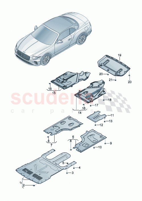 Part Diagram for Bentley 3SD825199F