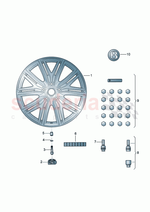 Part Diagram for Bentley 3SE601025AQ