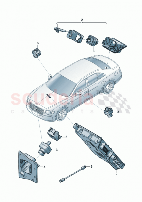 Part Diagram for Bentley 3SE 807 045 J