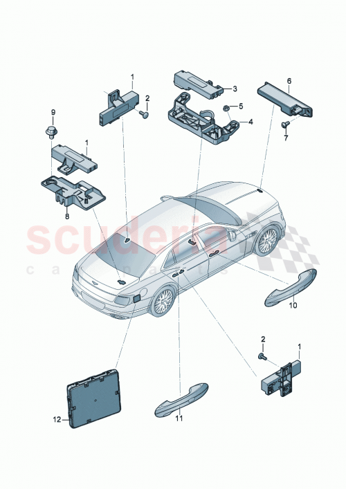 Part Diagram for Bentley 3SE 962 285