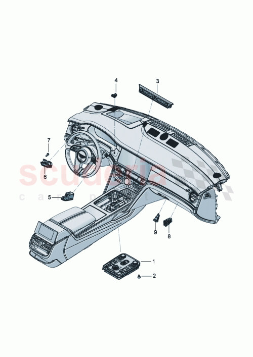 Part Diagram for Bentley 3SE 959 672 AJ