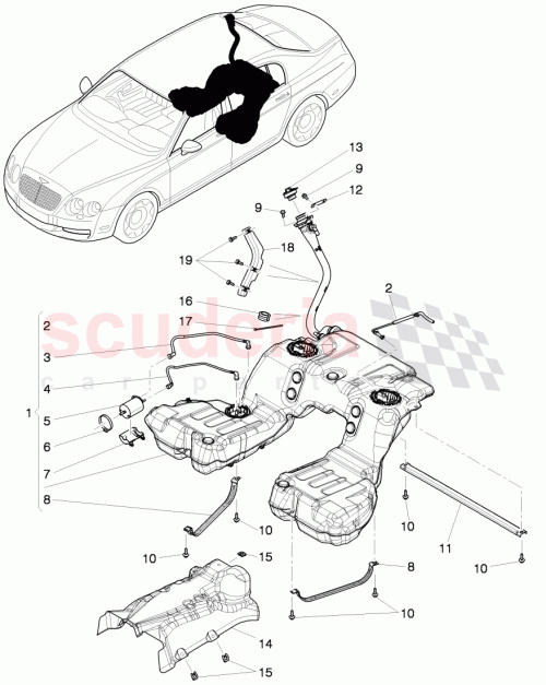 Part Diagram for Bentley 3W8201294B