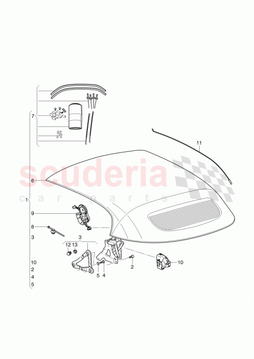 Part Diagram for Bentley 3W7 871 011 P