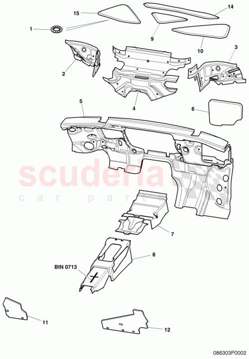 Part Diagram for Bentley 3W2 863 925 M