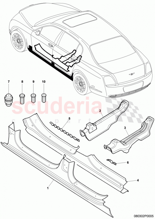 Part Diagram for Bentley 3D0803232C
