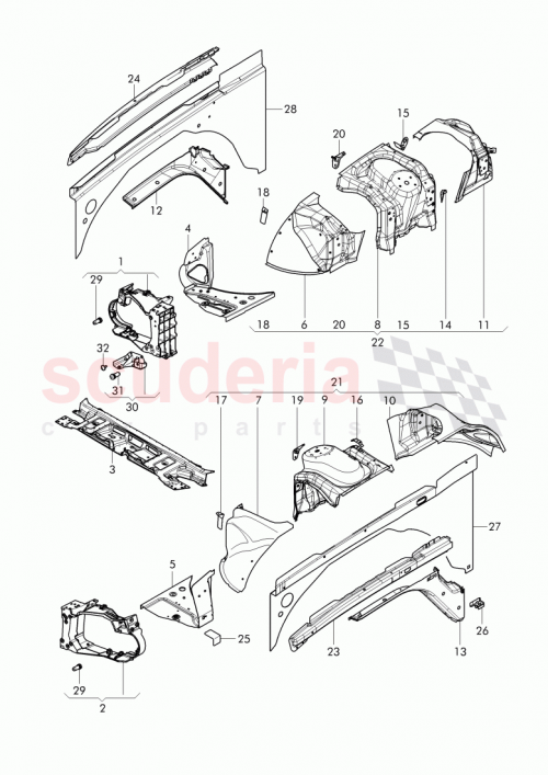 Part Diagram for Bentley 3Y0805116D