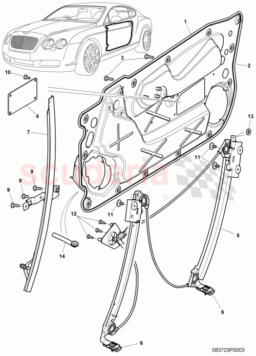 Part Diagram for Bentley 3W0 837 402 M