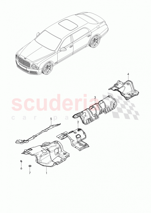 Part Diagram for Bentley 3Y4 825 635 A