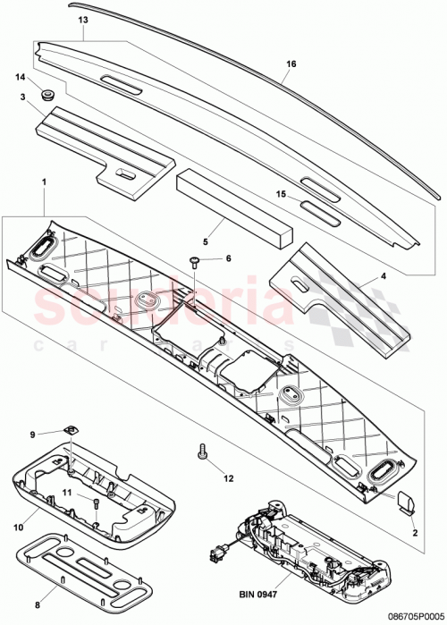 Part Diagram for Bentley 3W7867489FU63