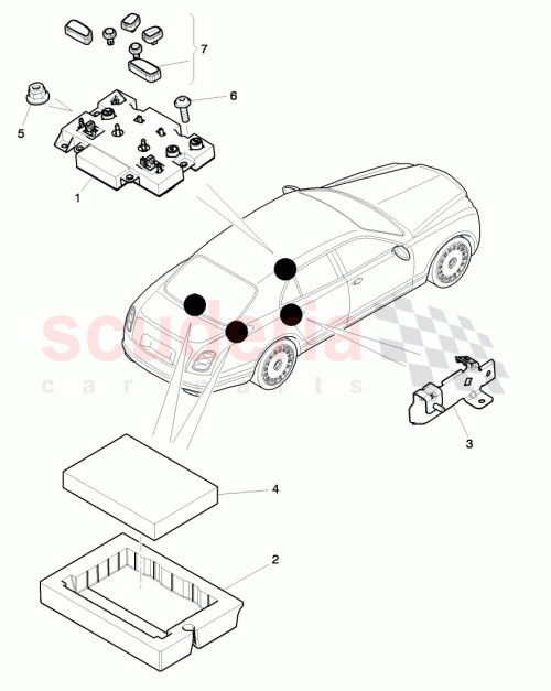 Part Diagram for Bentley 3Y5 959 115 A