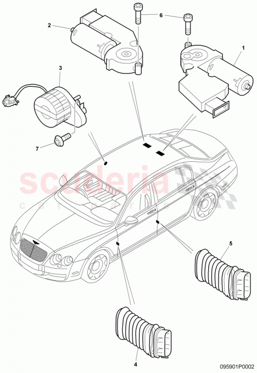 Part Diagram for Bentley 4W0 959 591