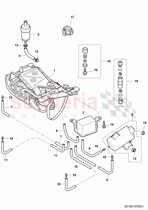 Part Diagram for Bentley 3W3 616 712