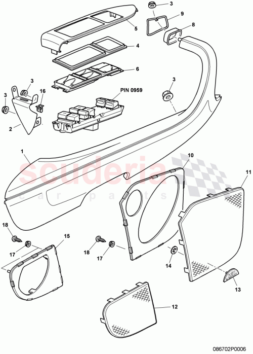 Part Diagram for Bentley 3W3035488E