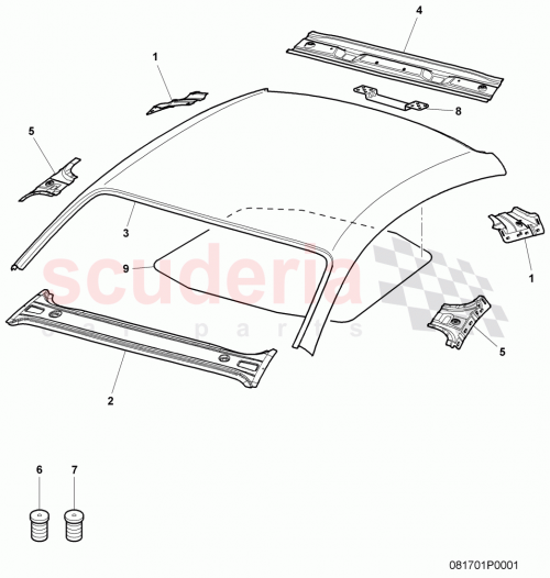 Part Diagram for Bentley 3W8817161B