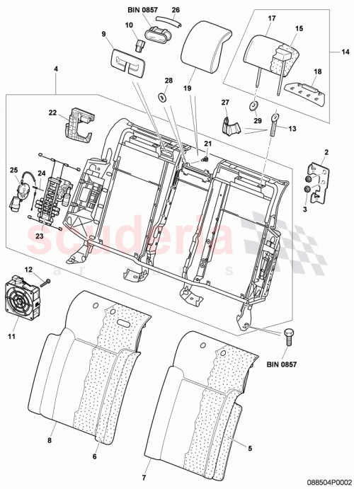 Part Diagram for Bentley 3W5 885 883 AB