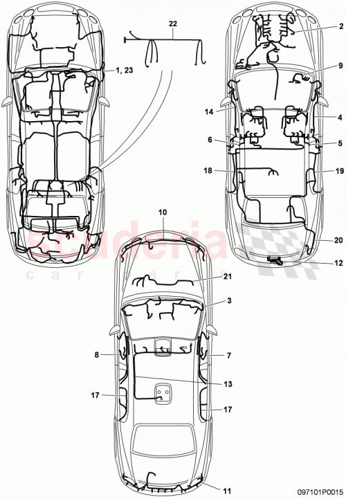 Part Diagram for Bentley 3W5971012BA