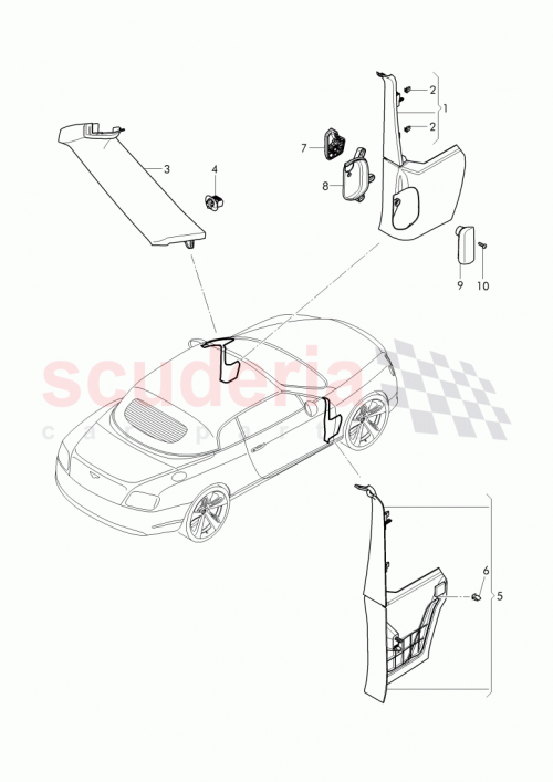 Part Diagram for Bentley 3W2863630A
