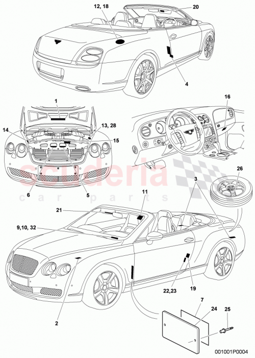 Part Diagram for Bentley 3W7 010 666 Q