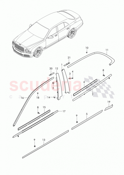 Part Diagram for Bentley 3Y4 839 979 A