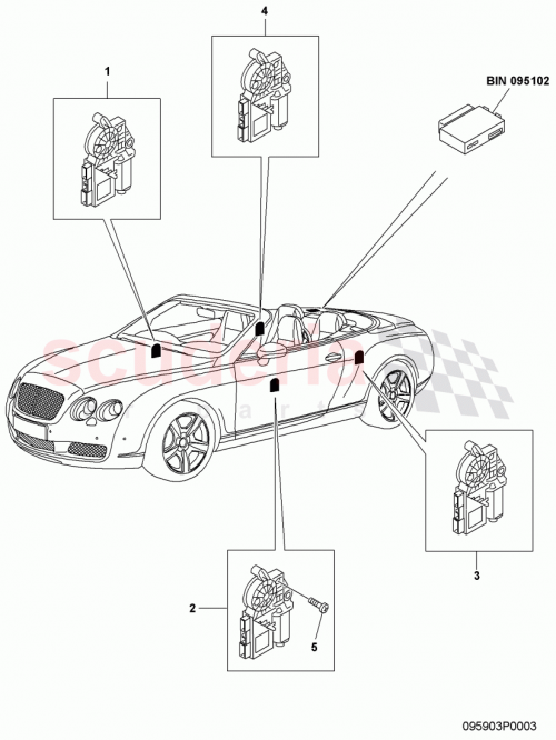 Part Diagram for Bentley 3W7959701