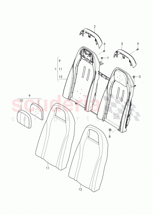 Part Diagram for Bentley 3W7 885 806 S