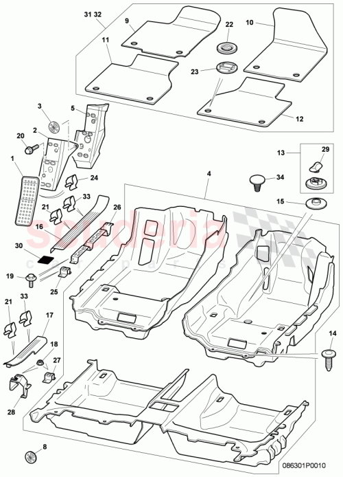 Part Diagram for Bentley 3W2864419A