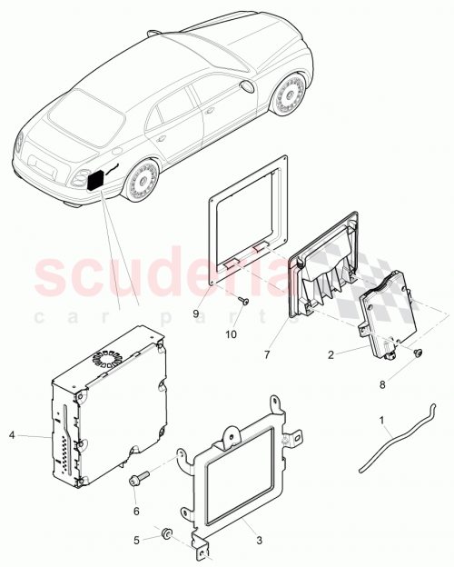 Part Diagram for Bentley 8F0 919 129 D