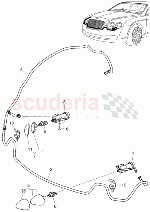 Part Diagram for Bentley 3W0955978D