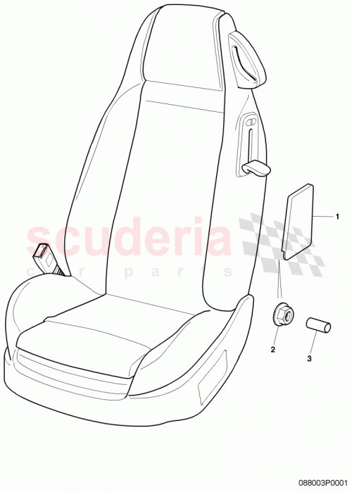 Part Diagram for Bentley 3W8880441