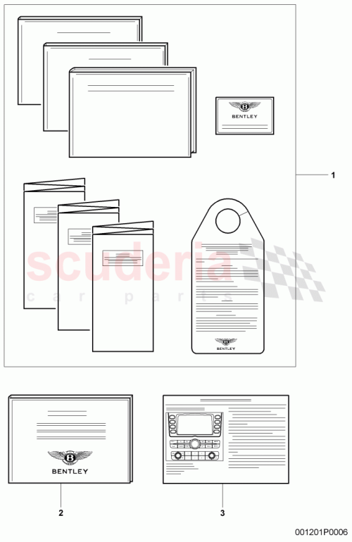 Part Diagram for Bentley 3W7 012 003 ME