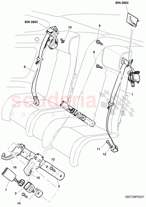 Part Diagram for Bentley 3W0863583A