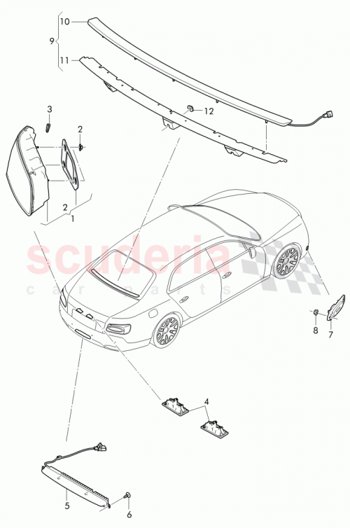 Part Diagram for Bentley 4W0 945 096 N