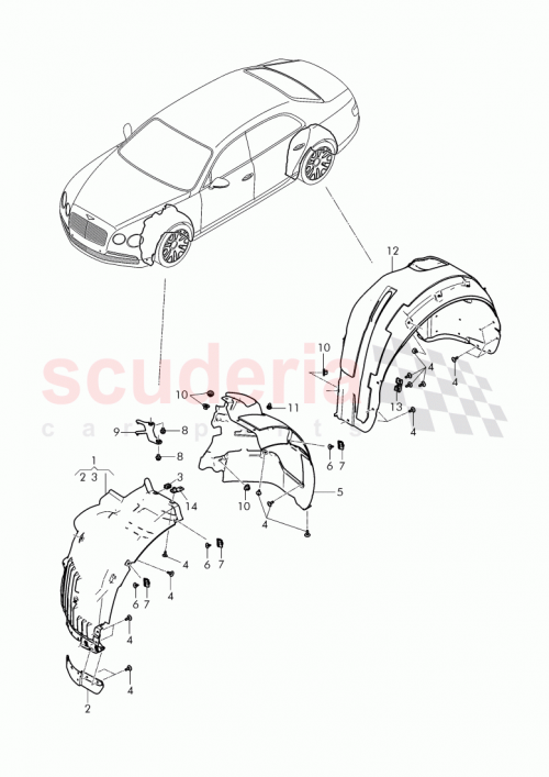 Part Diagram for Bentley 4W0 810 907 D