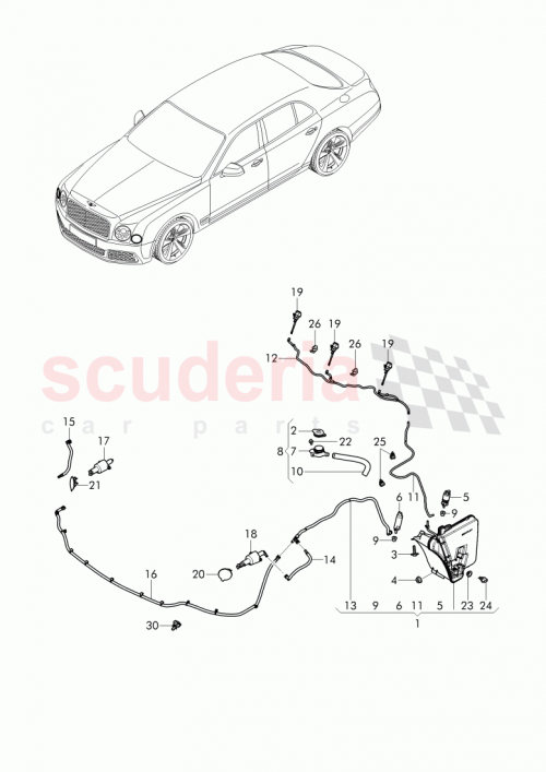Part Diagram for Bentley 3Y0 955 970 P