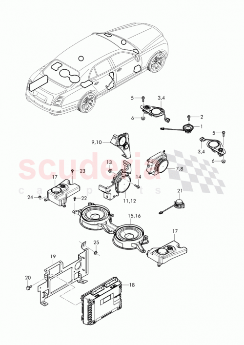 Part Diagram for Bentley 3Y0 035 362 E