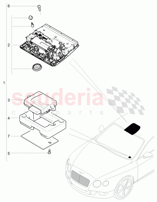 Part Diagram for Bentley JNV 907 410 H