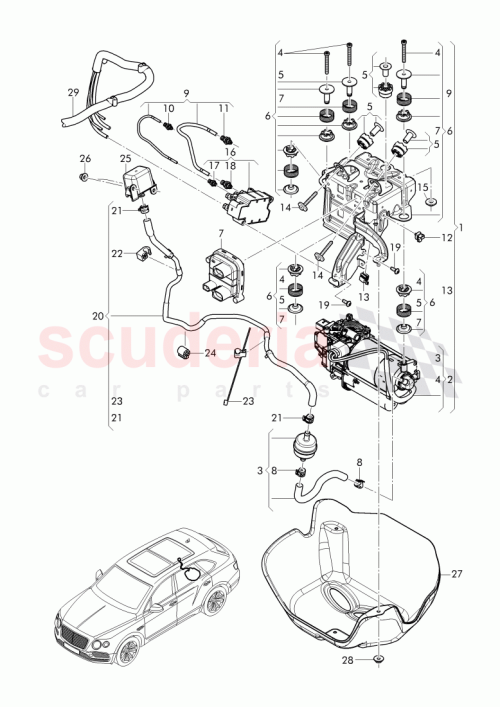 Part Diagram for Bentley 4W0 612 797