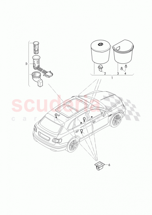 Part Diagram for Bentley 3Y0 857 307 B