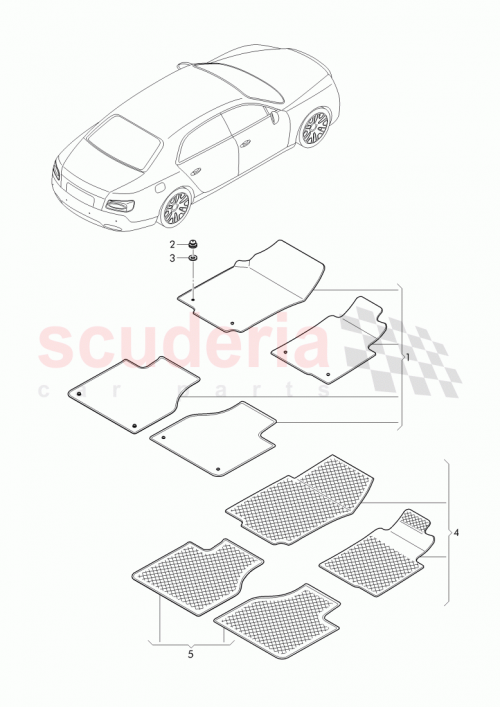 Part Diagram for Bentley 3W2 862 435 E