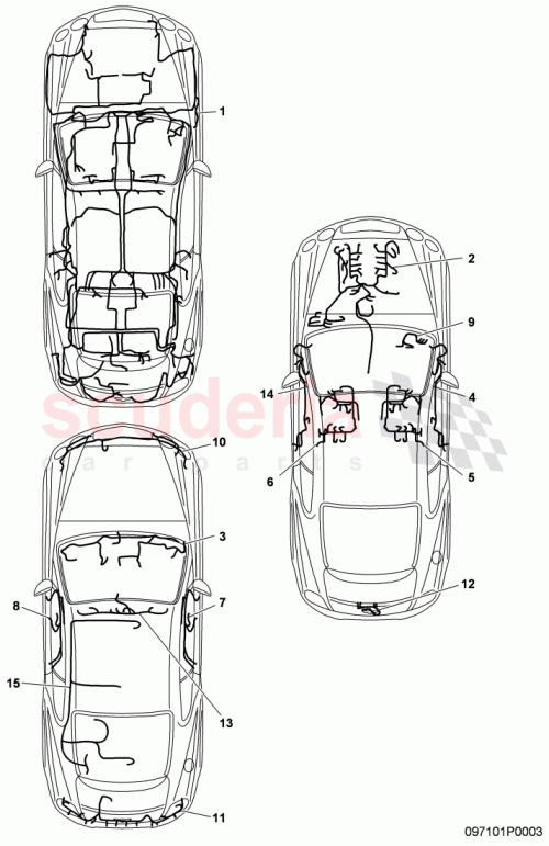 Part Diagram for Bentley 3W7971012F