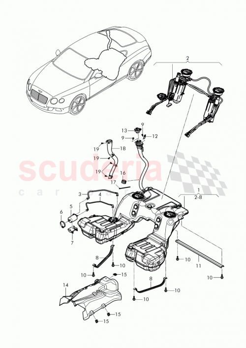 Part Diagram for Bentley 3W8 201 294 D