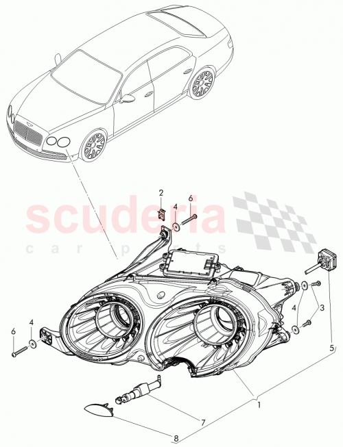 Part Diagram for Bentley 4W1 941 016 G