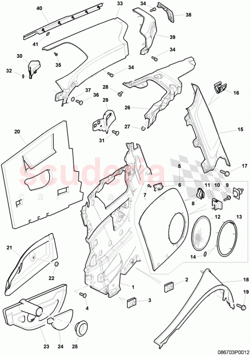 Part Diagram for Bentley 3W7845524A