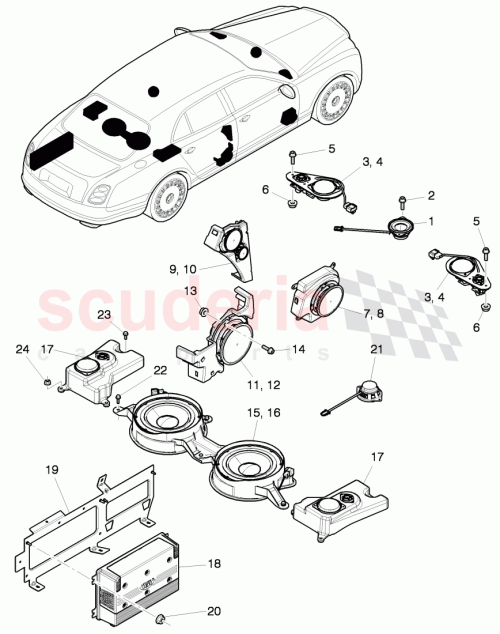 Part Diagram for Bentley 3Y0 035 387 M