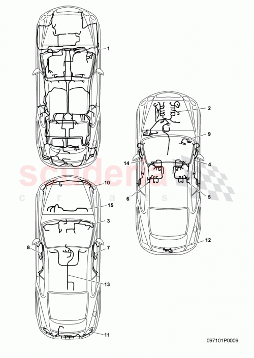 Part Diagram for Bentley 3W8 971 013 AF