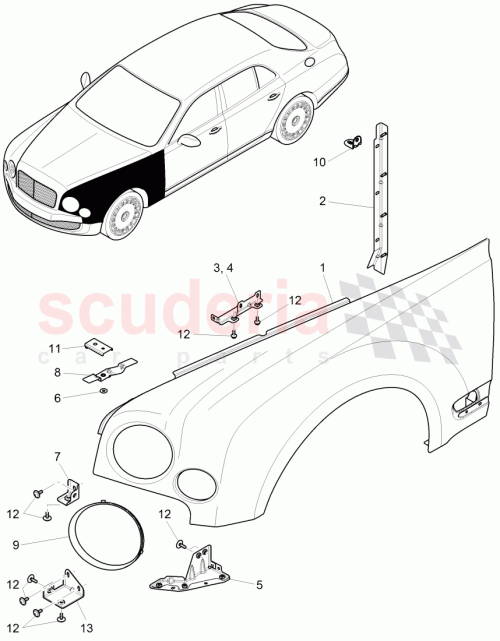 Part Diagram for Bentley 3Y0821227