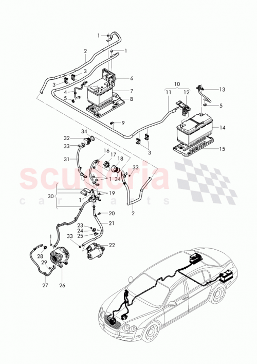 Part Diagram for Bentley 3D0957815C