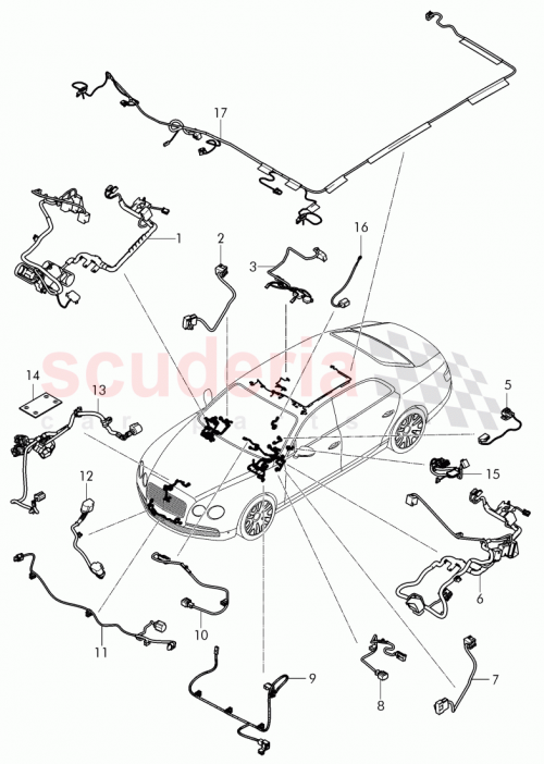 Part Diagram for Bentley 3W0970094A