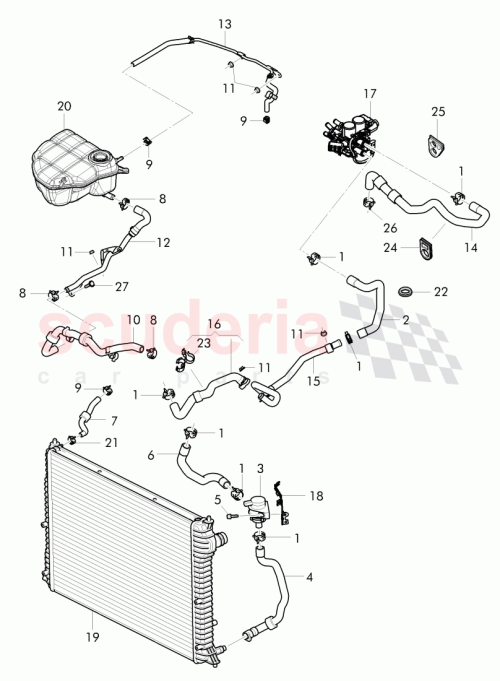 Part Diagram for Bentley 3W0 260 753 E