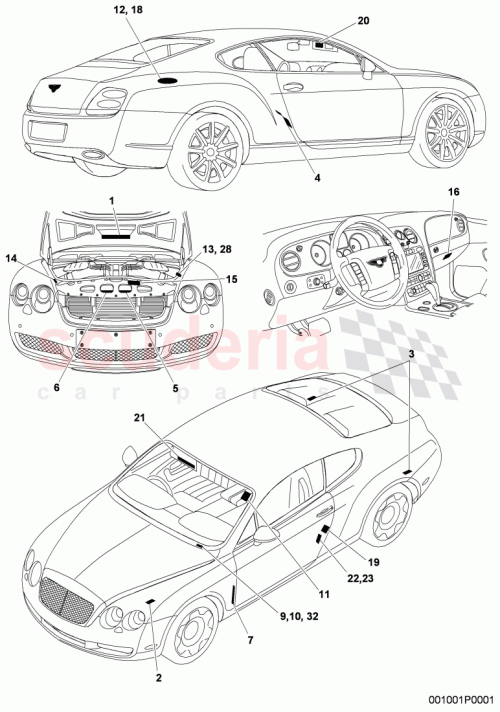 Part Diagram for Bentley 3W8 010 418 Q